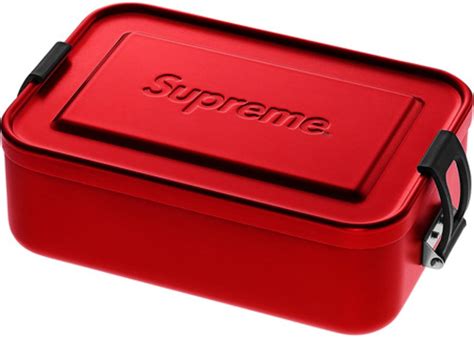 supreme sigg small metal box plus red|Supreme SIGG Small Metal Box Plus Red – Hype Vault.